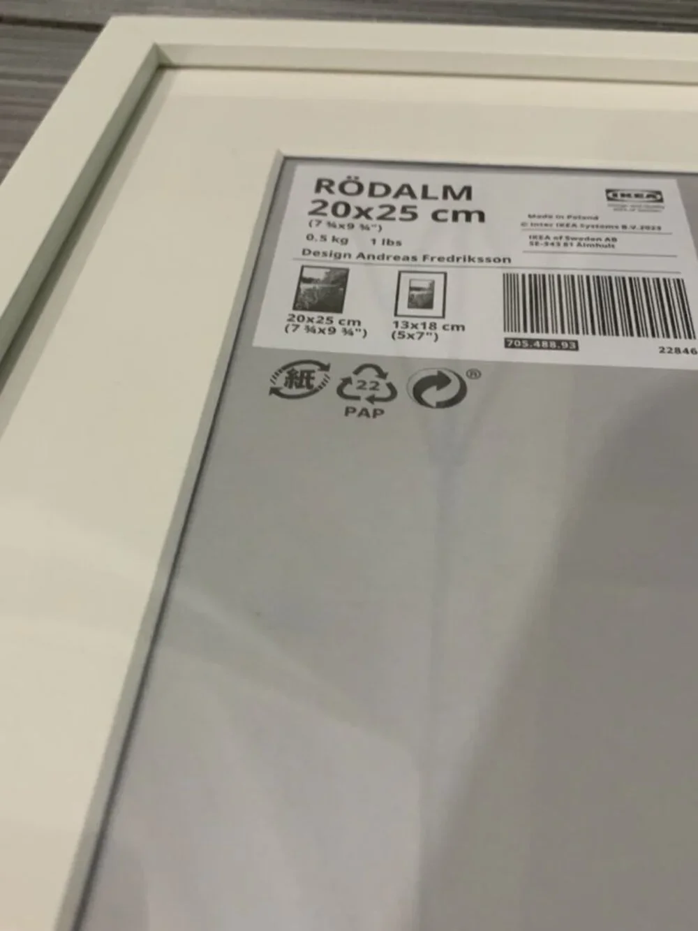 IKEA Rodalm Picture Frame White 8x10 Modern Photo Display Wall Art Decor New